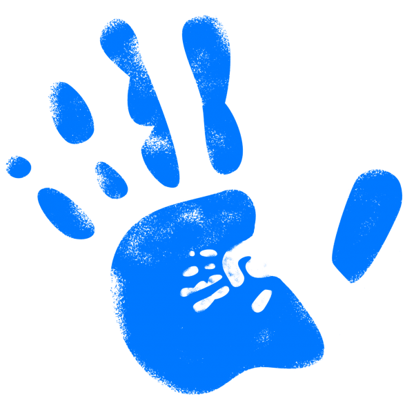 kék kéz